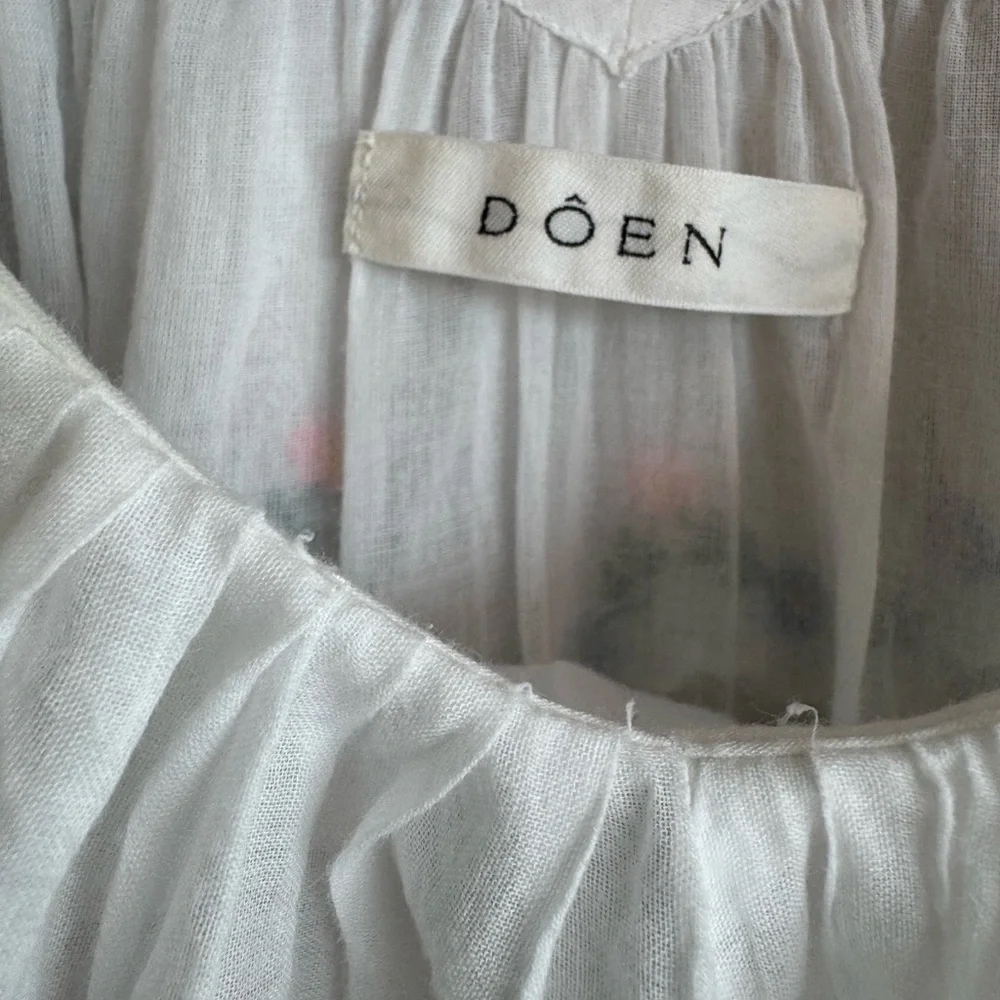 DOรN CHATEAU ๐บ๐ โBLOUSE,โ WHITE, (was hemmed from Chateau Slip), RARE, Size L - Picture 12 of 13